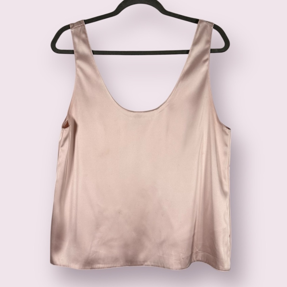 Zara Satin Tank Top - Light Pink